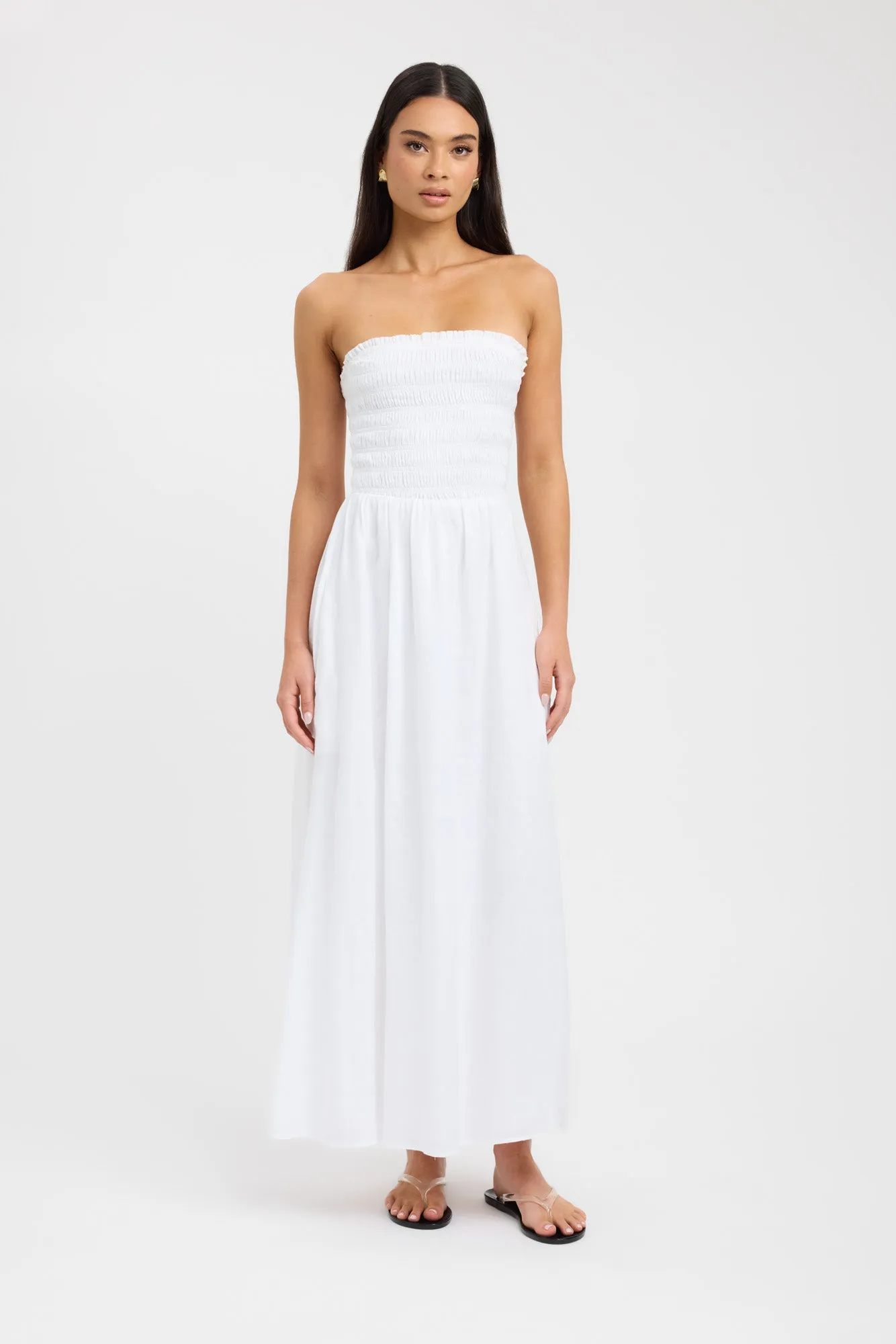 Warm-Layer Sleek and Flattering Tahiti Shirred Dress