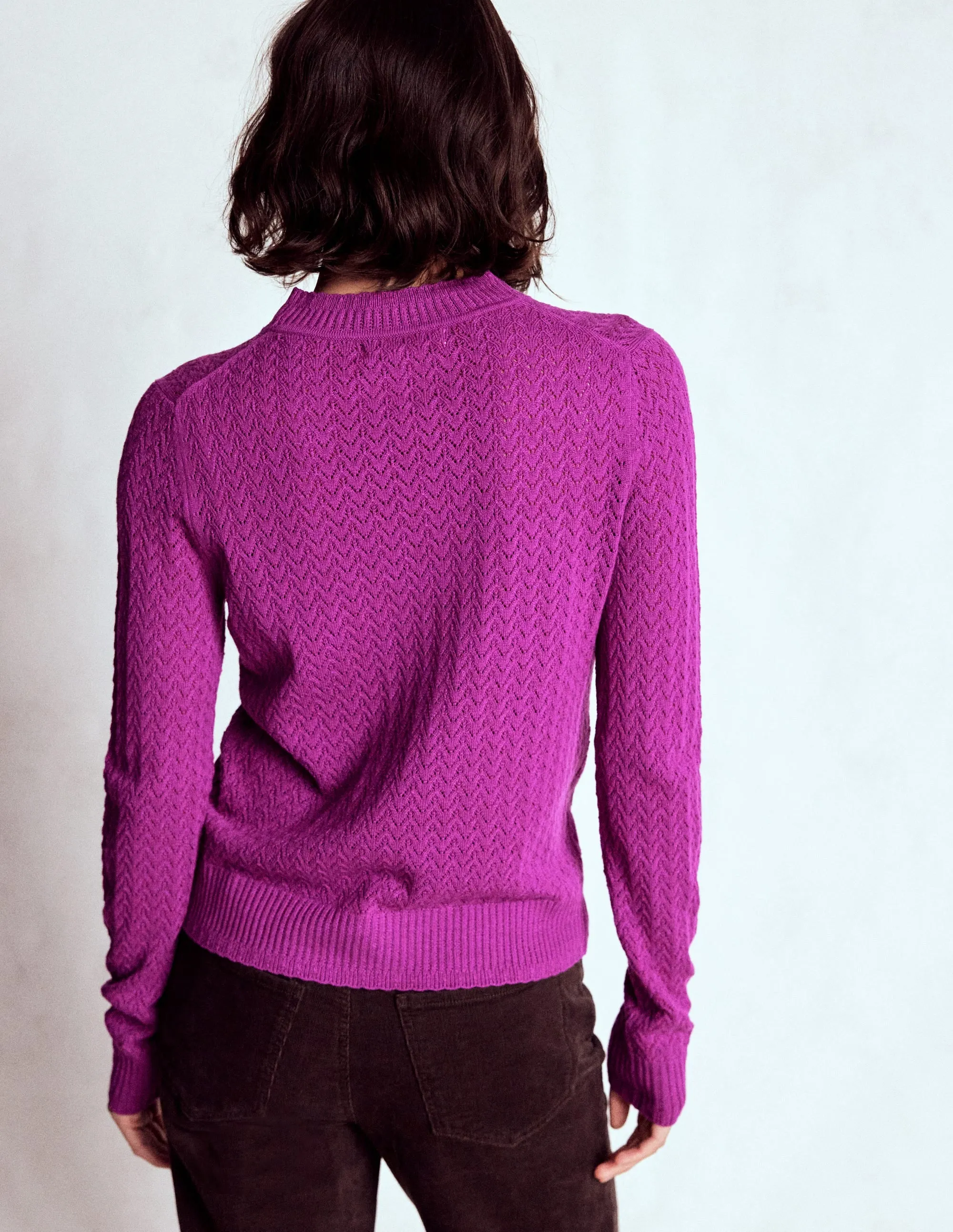 Diane Pointelle Jumper-Regal Purple Biodegradable Fabric Bold Simplicity