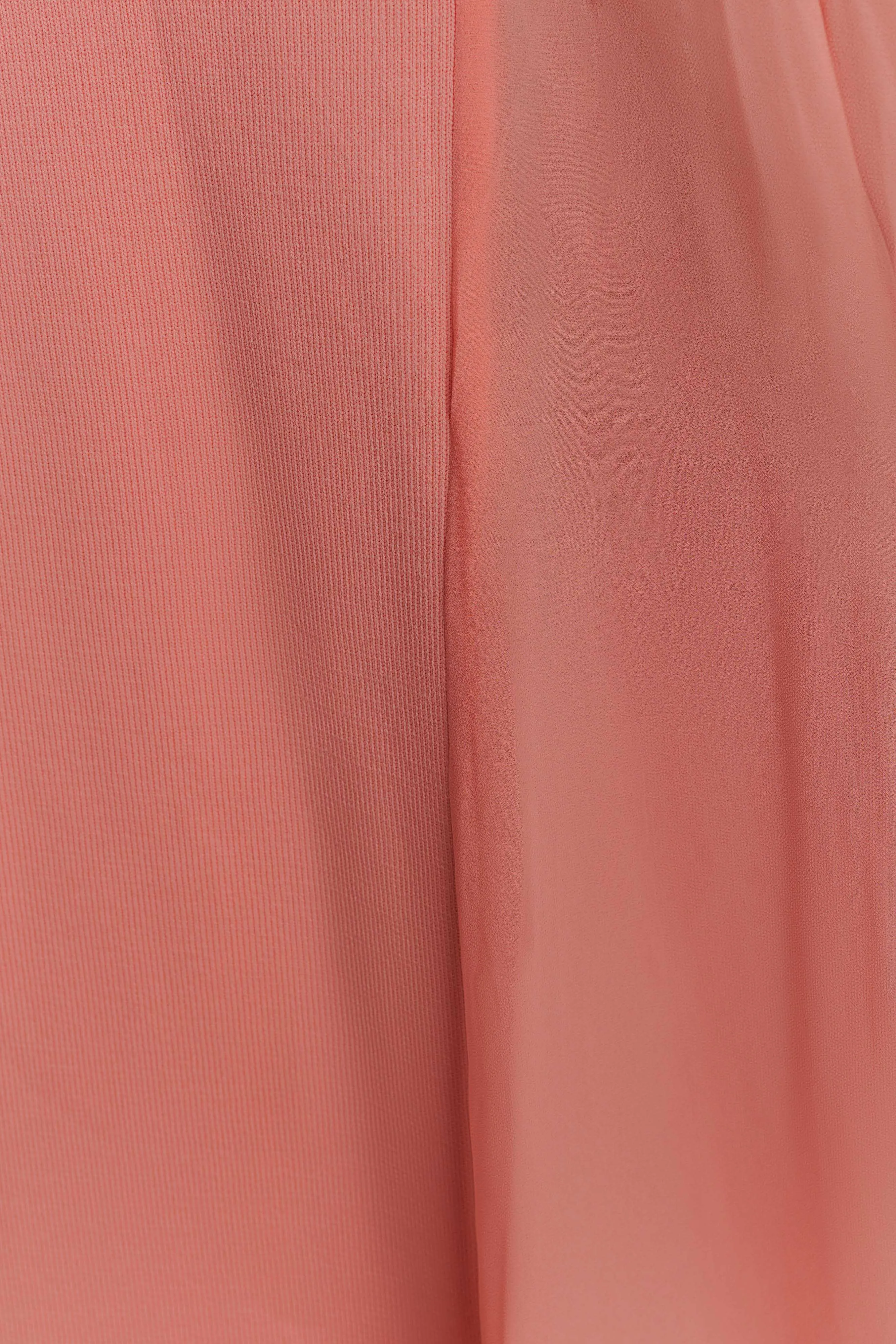 Front Ruffle Timeless Wearable Soleil Knit And Mesh Halter Maxi Dress - Coral