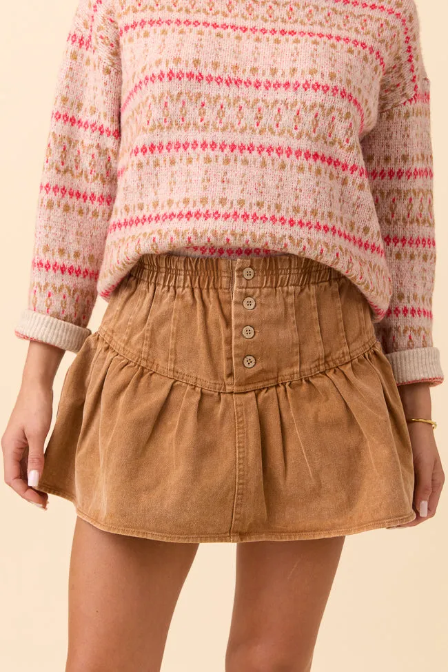 Fit Choice Sophie Brown Ruffle Skort