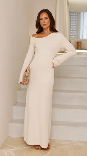 Minimal Tone Soulina Knit Maxi Dress - Cream