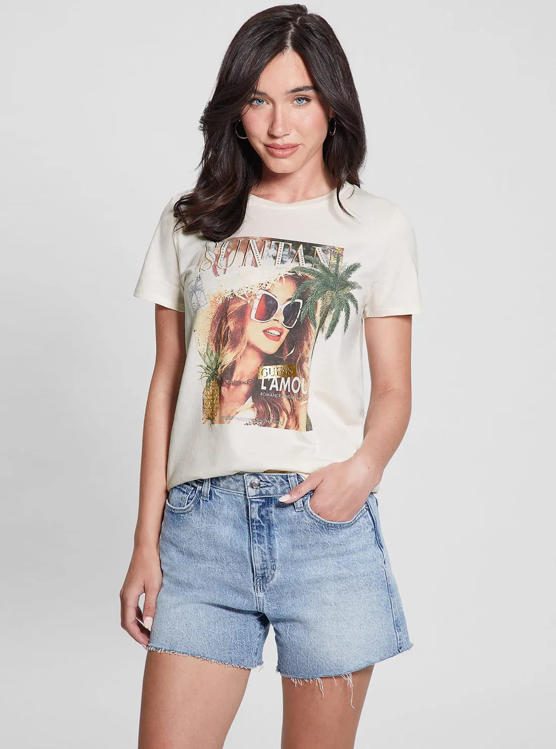 Soft Waistband Casual layering piece Eco Beige Suntan Cover T-Shirt