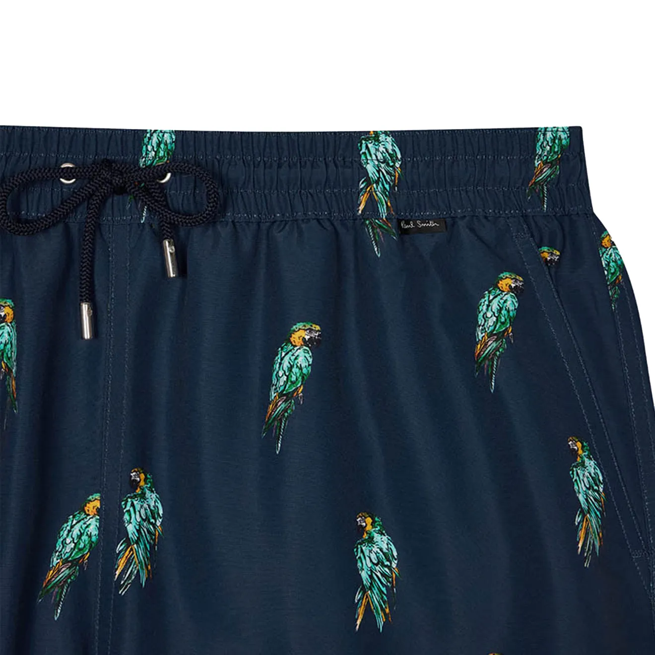 Quick Release Fastener Paul Smith Parrots Print Swim Shorts Navy