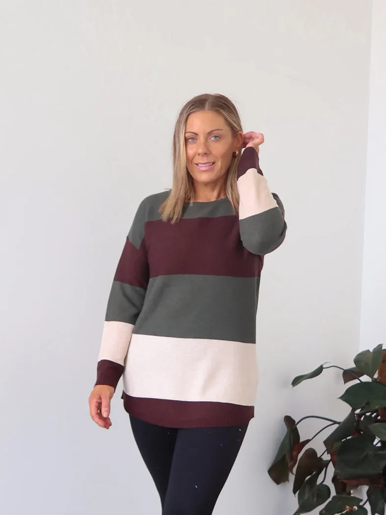 Chloe Knit - Chocolate Flexible Neckline Moisture Management