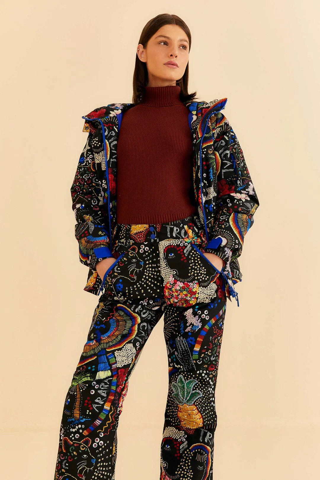 Active Stretch Black Borogodo Ski Pants