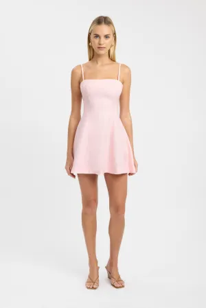 Vacation Outfit Luxe style Palm Panel Mini Dress