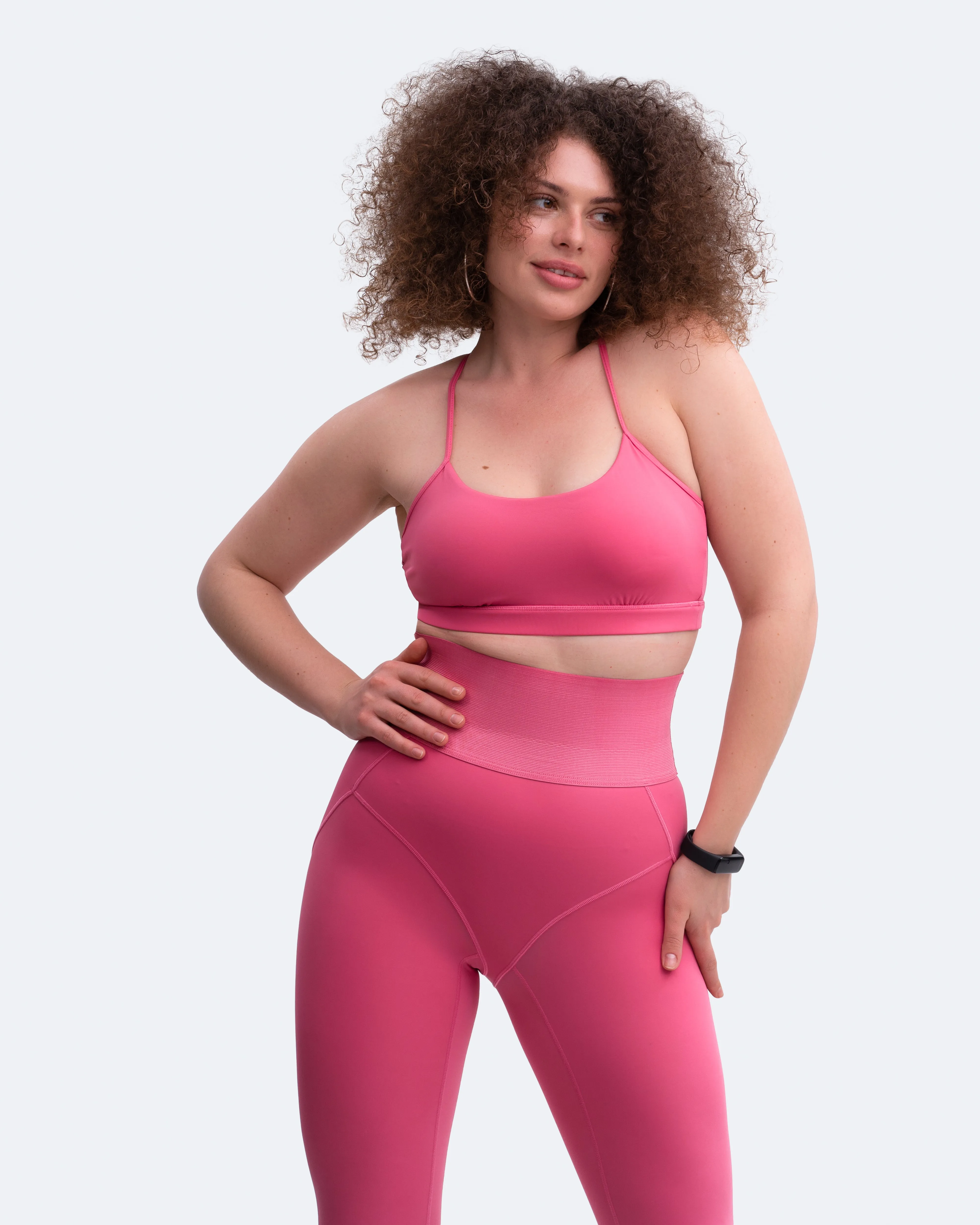 Thin Straps Seamless Sports Bra Mock neck