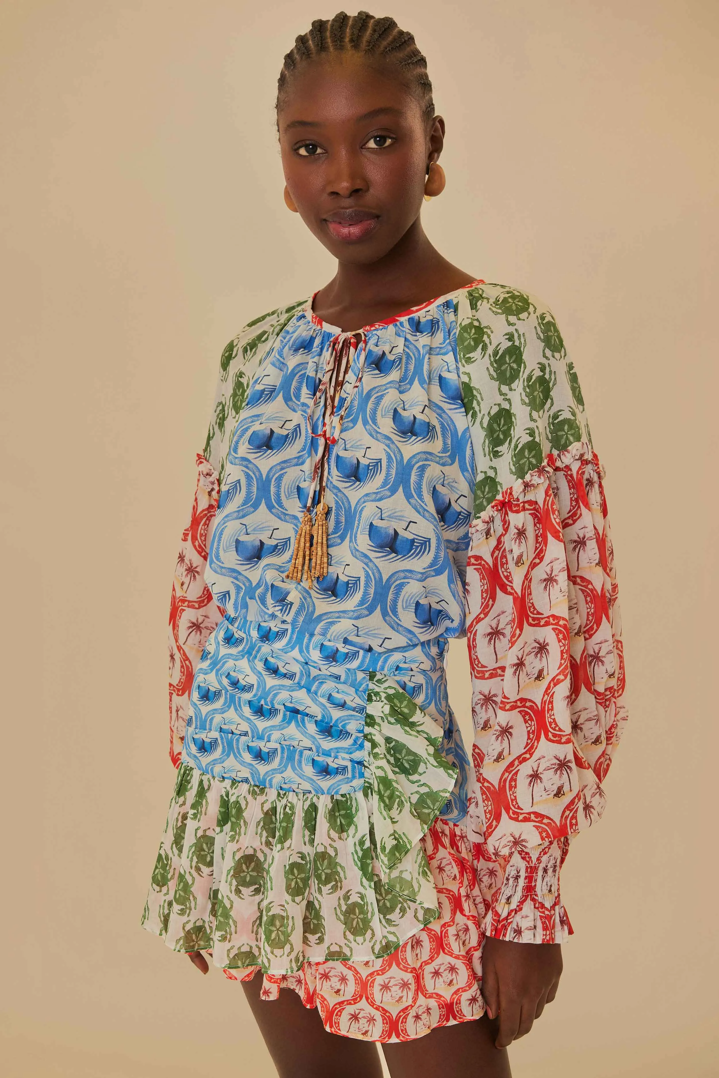 Stamp Mix Mini Skirt Essential Style Subtle Details