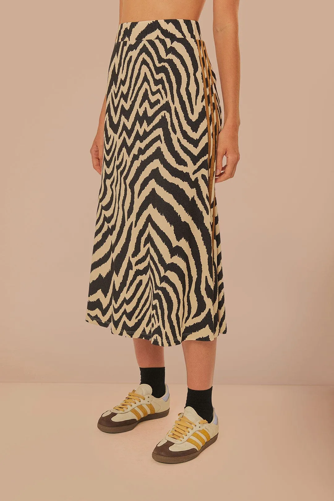 Material Innovation Breathable Lining Beige Adidas Farm Rio Maxi Skirt