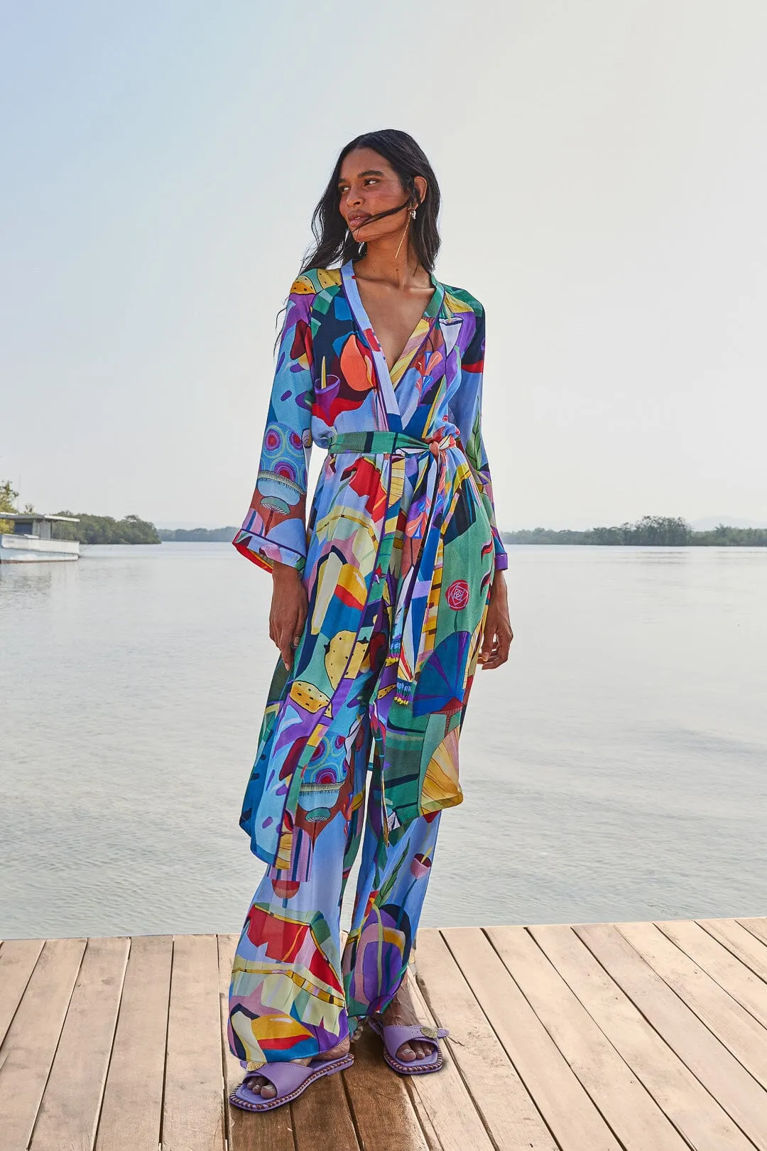 Tropical Scenario Multicolor Pants Sporty Comfort Chill Ready