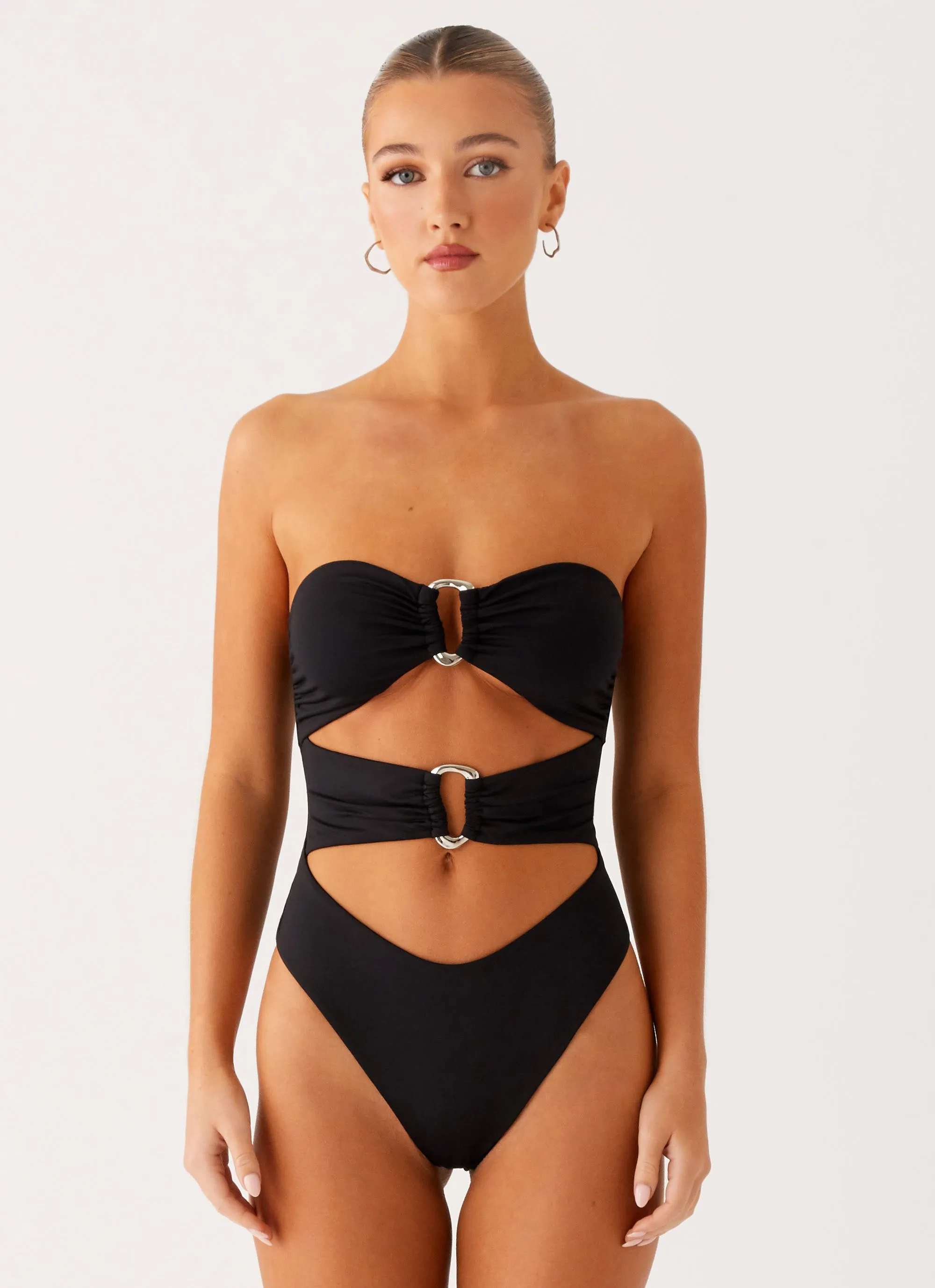 Grenada One Piece Swimsuit - Black Built In Cups