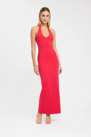 Elegant Finish Contemporary Style Stella Halter Maxi Dress