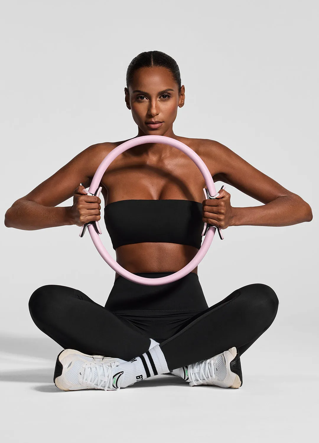 Triple stitching seams Strapless Bandeau Top