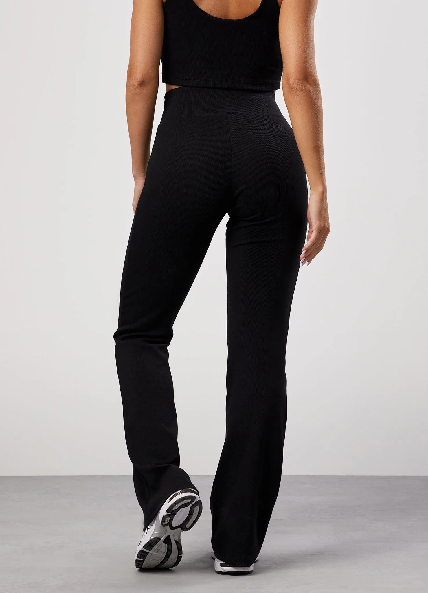 Weightless Compression Gym King 365 Rib Flared Legging - Black