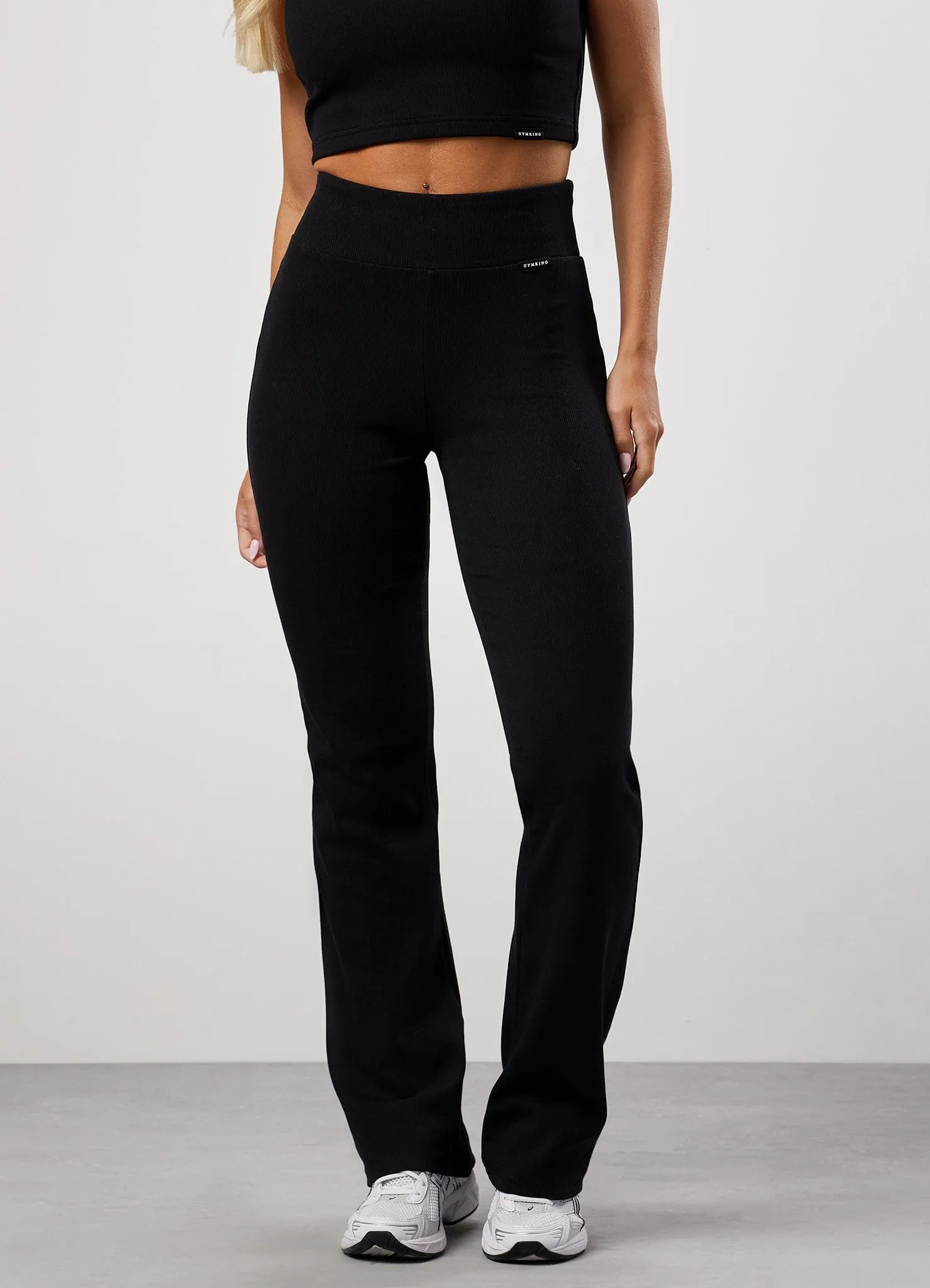 Gym King 365 Rib Flared Legging - Black Ultimate Comfort