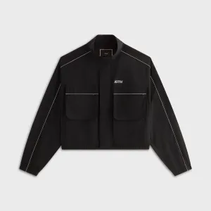 Kith Women Lowen Nylon Track Jacket - Black Ultra Compact Packing Design