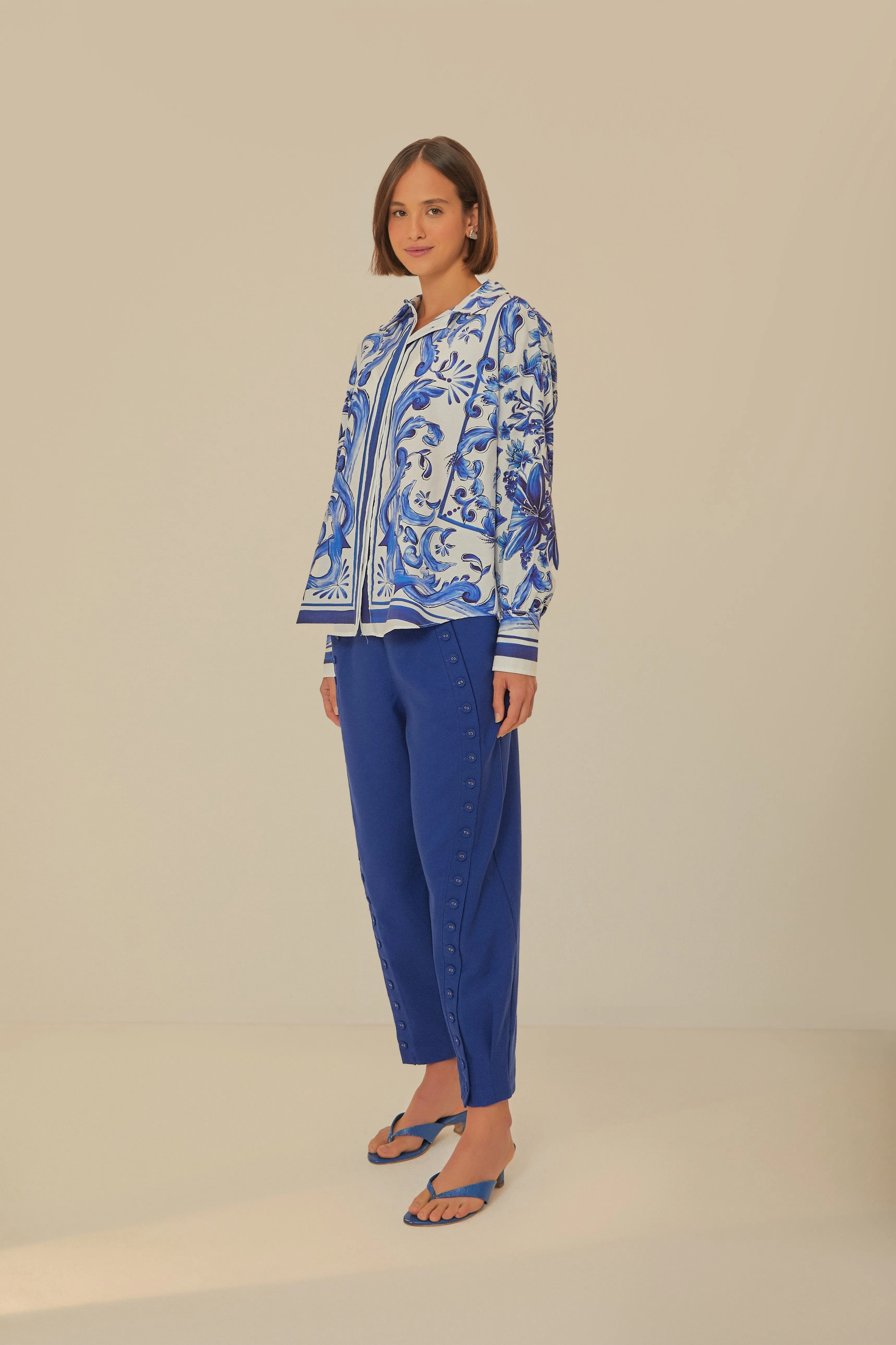 Navy Blue High Waisted Pants Active Motion Breathable Motion