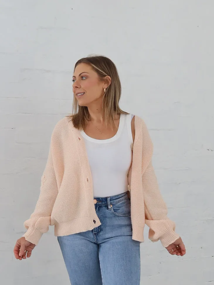 City Ready Fresh Comforted Isabelle Cardigan - Peach