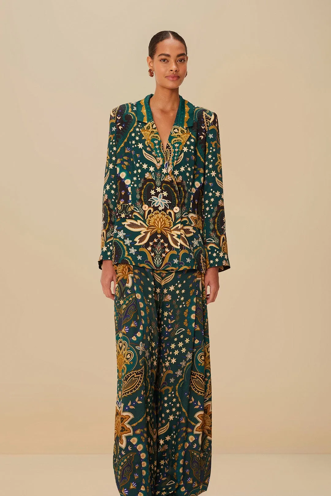 NonChafingLegs Black Jaipur LENZING? ECOVERO? Viscose Flare Pants