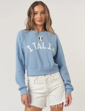 product watch punctuality Italia Shrunken Sweatshirt, Provence Blue
