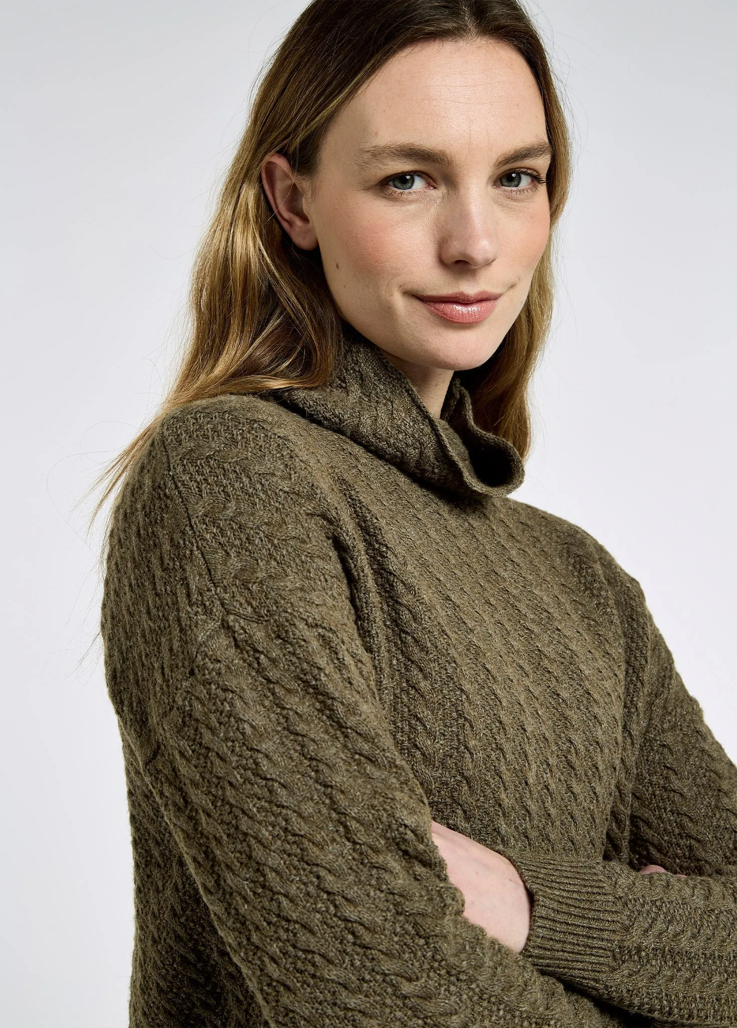 Hopkins Ladies' Relaxed fit sweater - Dusky Green Yearlong Favorite