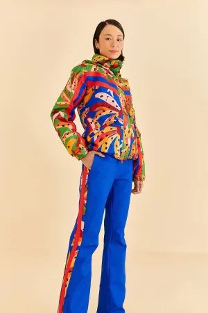 FadeResistantTreatment Perfect Layer Blue Colorful Bananas Ski Pants