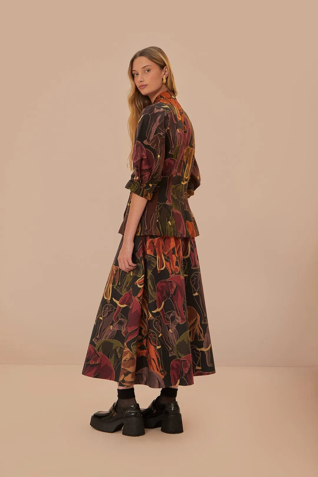 Green Elephants Skirt Custom made