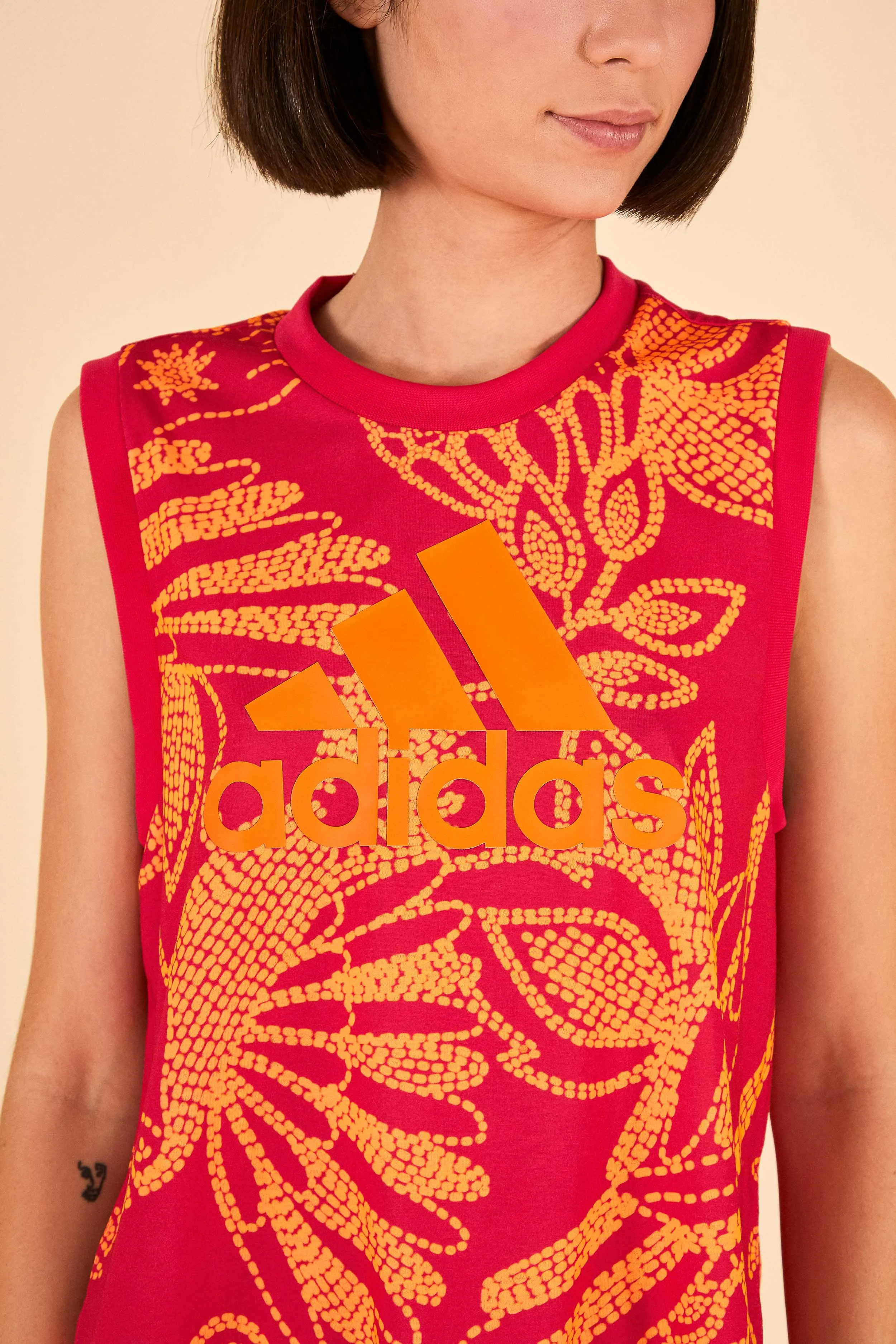HighDensityWeave Comfort sleepwear Adidas Farm Tank Top Vivid Berry