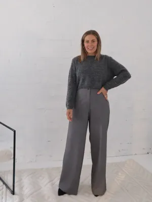 Flatlock stitching Abrasion Resistant Yarn Andy Knit- Charcoal