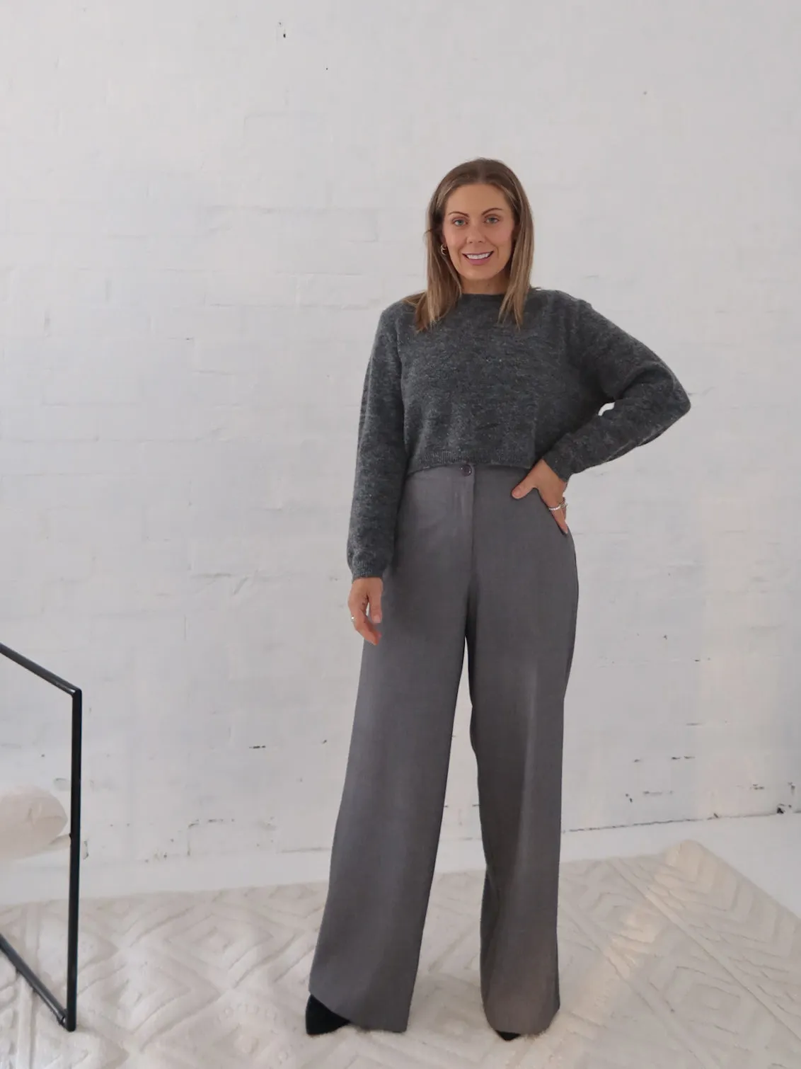 Flatlock stitching Abrasion Resistant Yarn Andy Knit- Charcoal