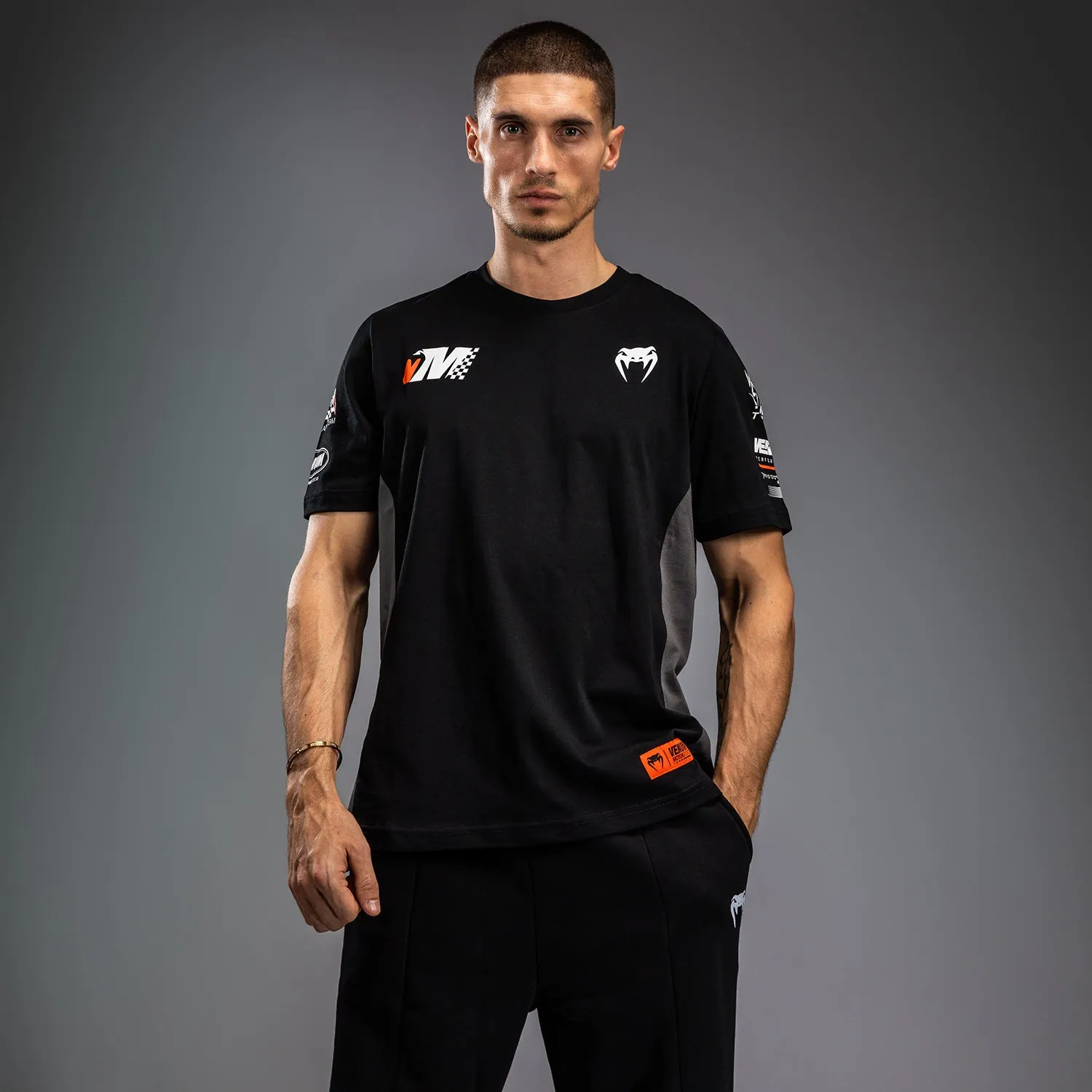 Venum Motorsport T-Shirt - Deep Black Light Fashion Adult Wear
