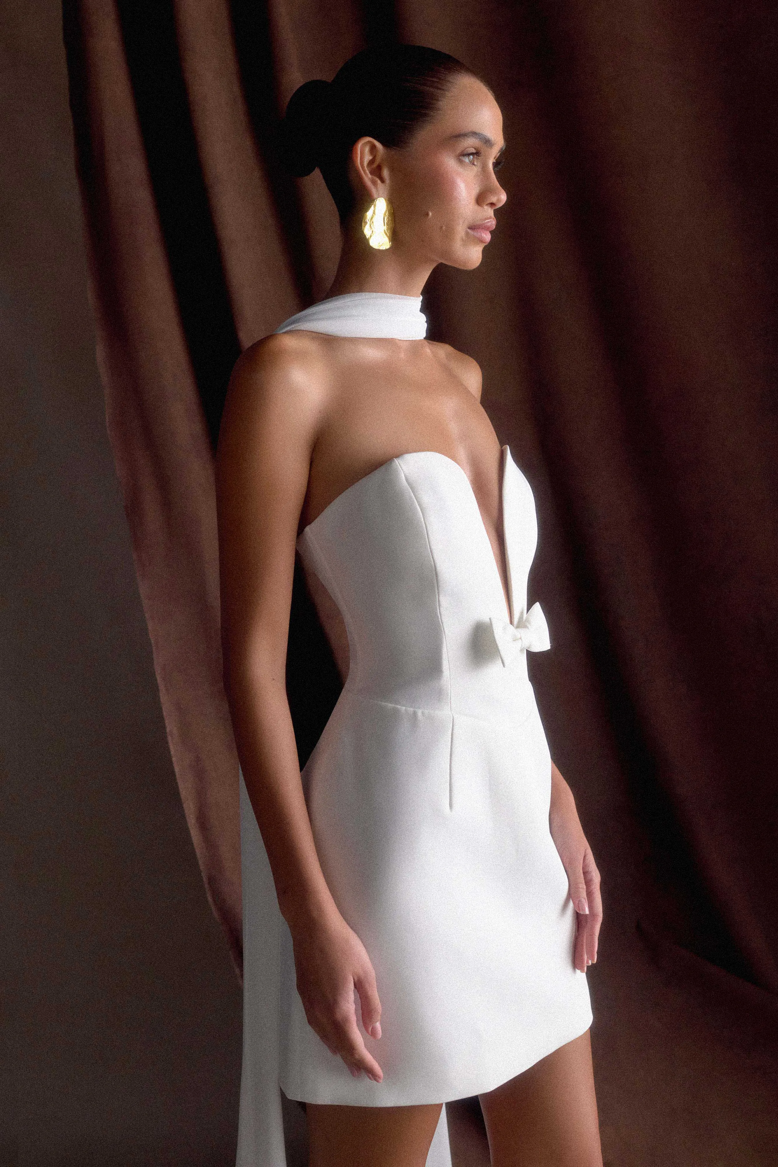 Modern Layers Orellia Strapless Suiting Mini Dress - Ivory