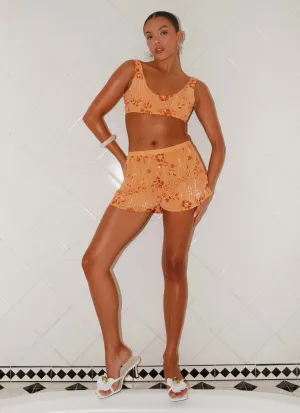 hiking apparel Mercer Sequin Mini Shorts - Orange