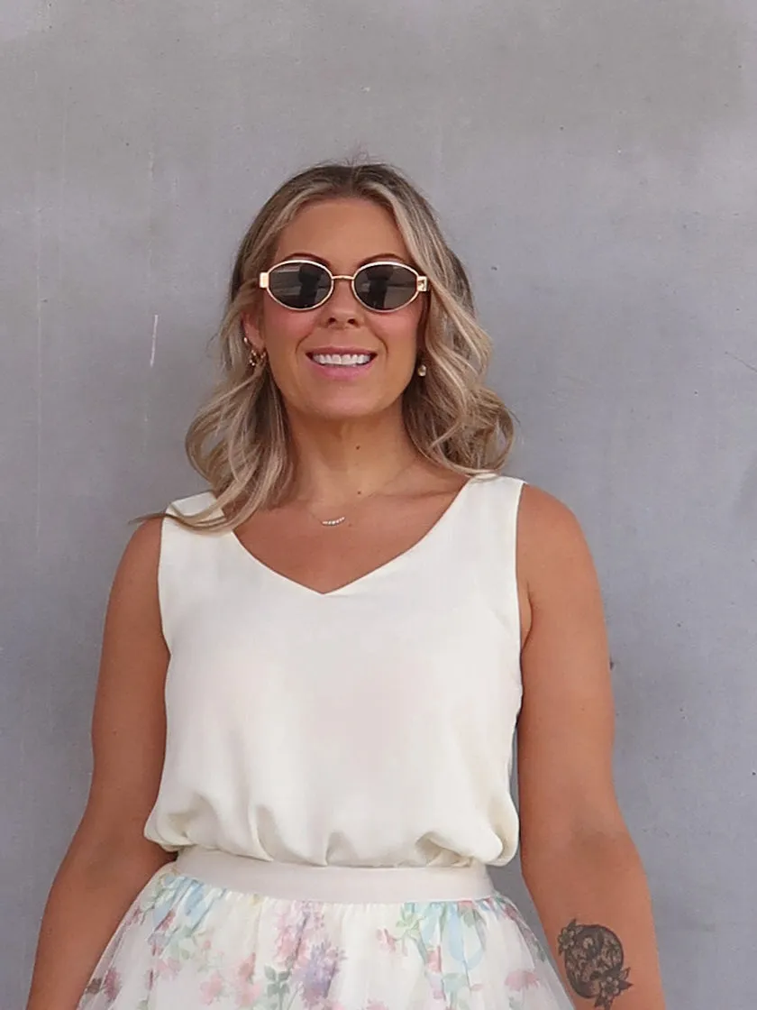 Susan Top - Ivory anti aircraft