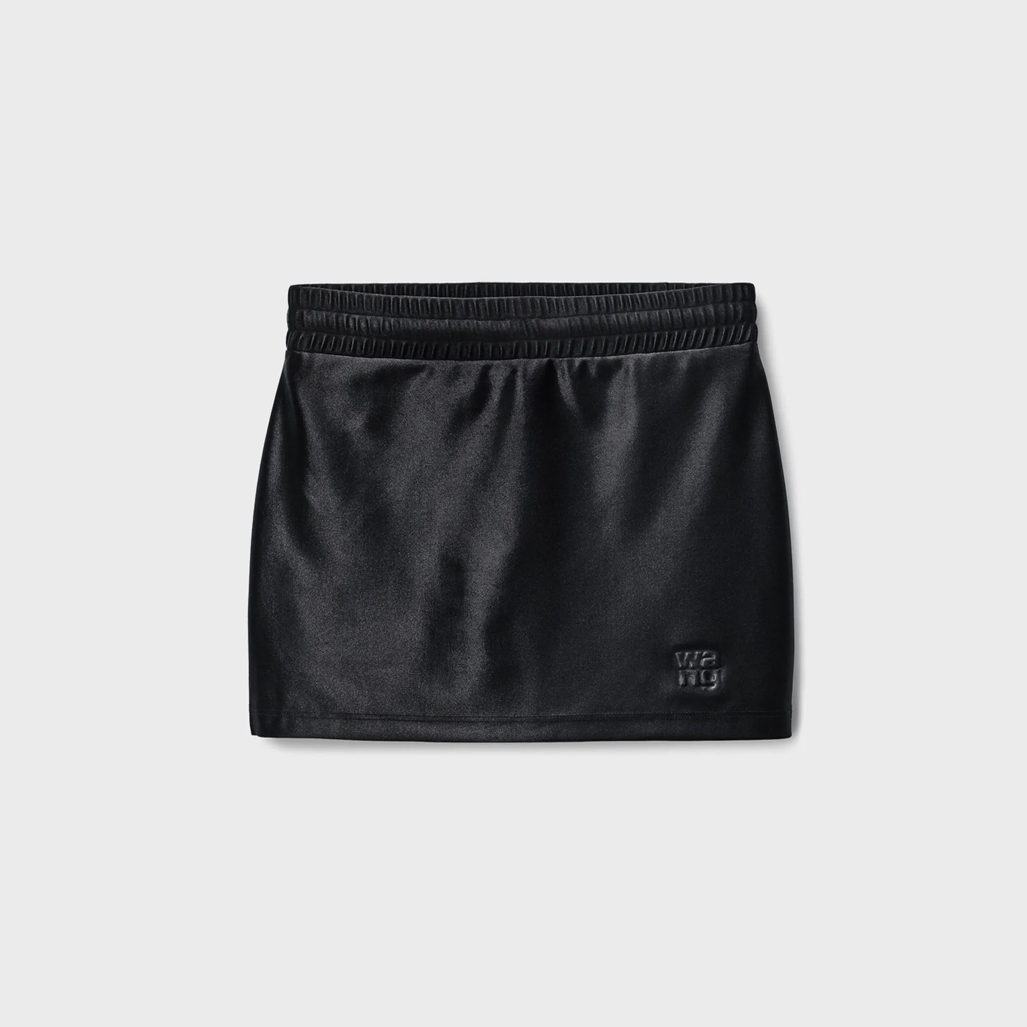 T by Alexander Wang Mini Skort - Alloy Weighted Hem Matte Finish