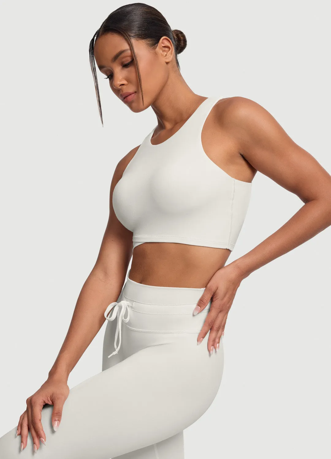 Two-Tone Crop Top Ribbed Edging