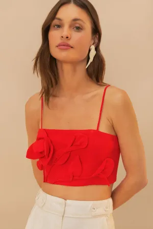 EcoFriendlyDyeProcess Red Garden Lenzing? Ecovero? Euroflax? Sleeveless Top