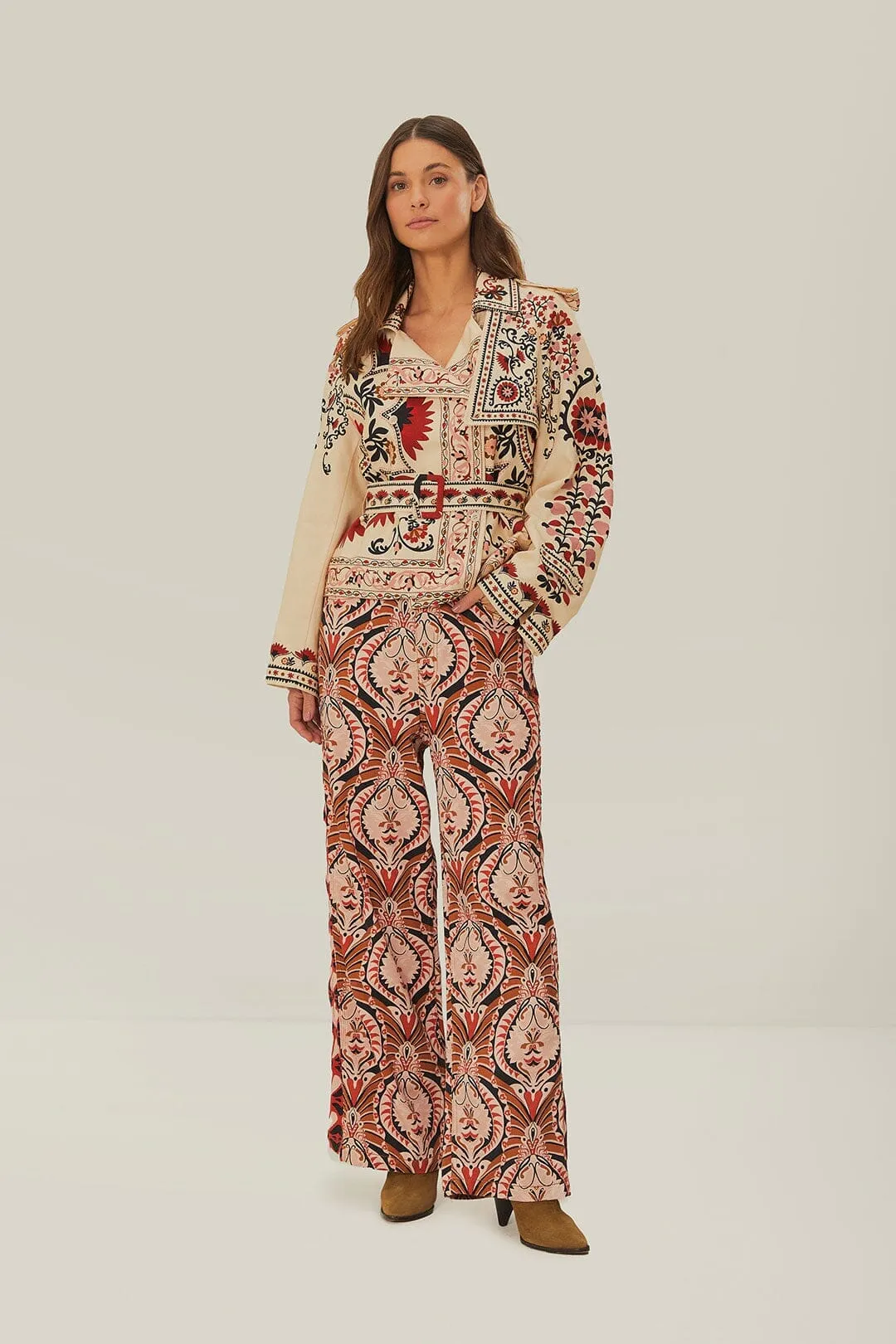 Durable Activewear Anti Pilling Textile Brown Pineapple Jewelry Pants