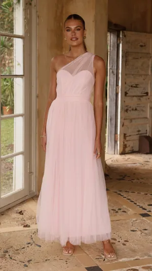 Talissa Tulle Maxi Dress - Pink Light Coral