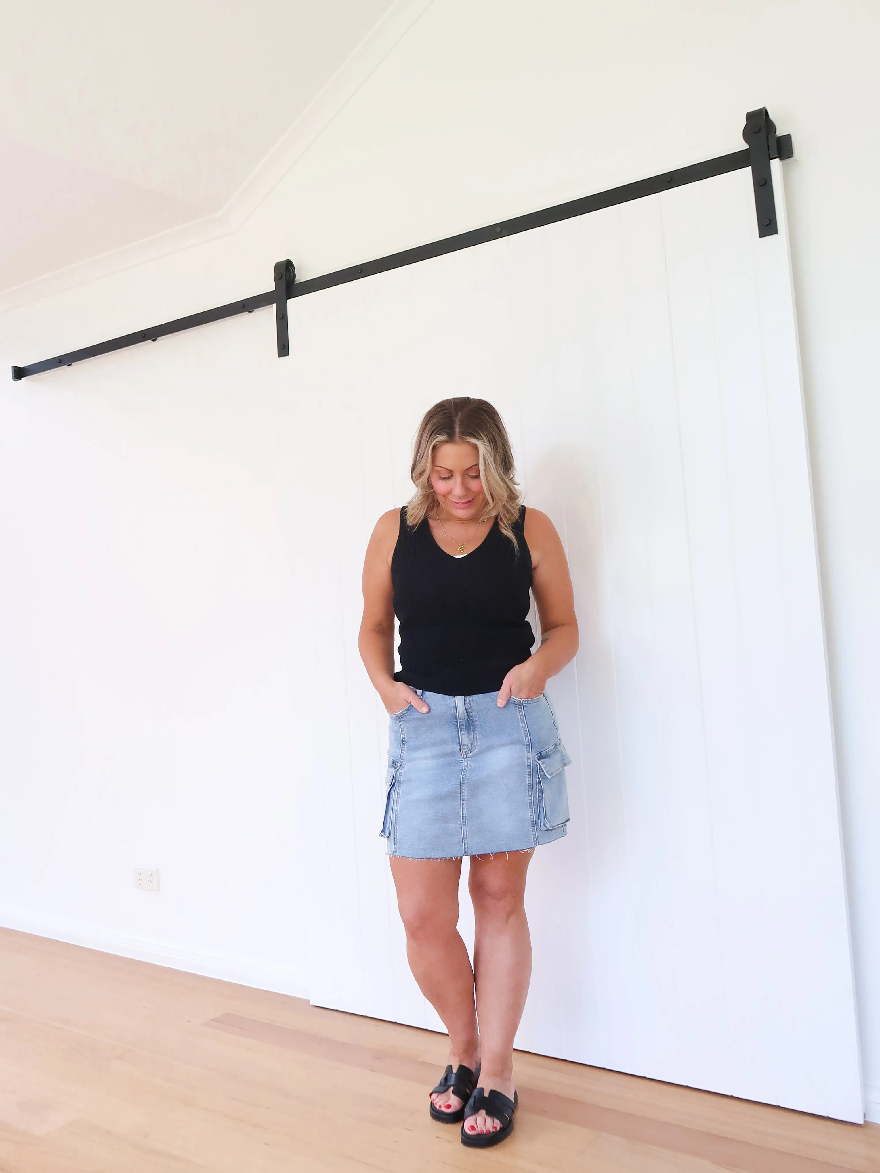 Tamika Denim Skirt Active Wear No Ride Up