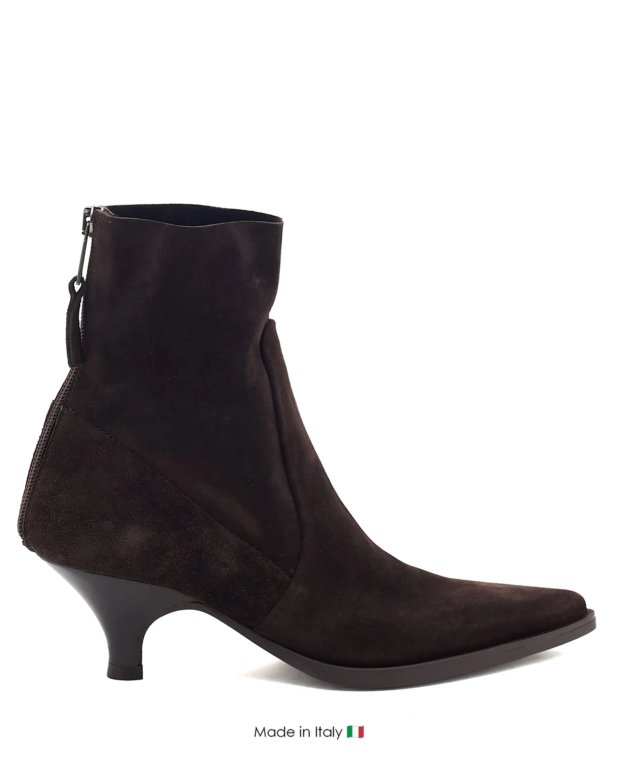 Lace-Up Closure E4171 Dark Brown Boot Suede