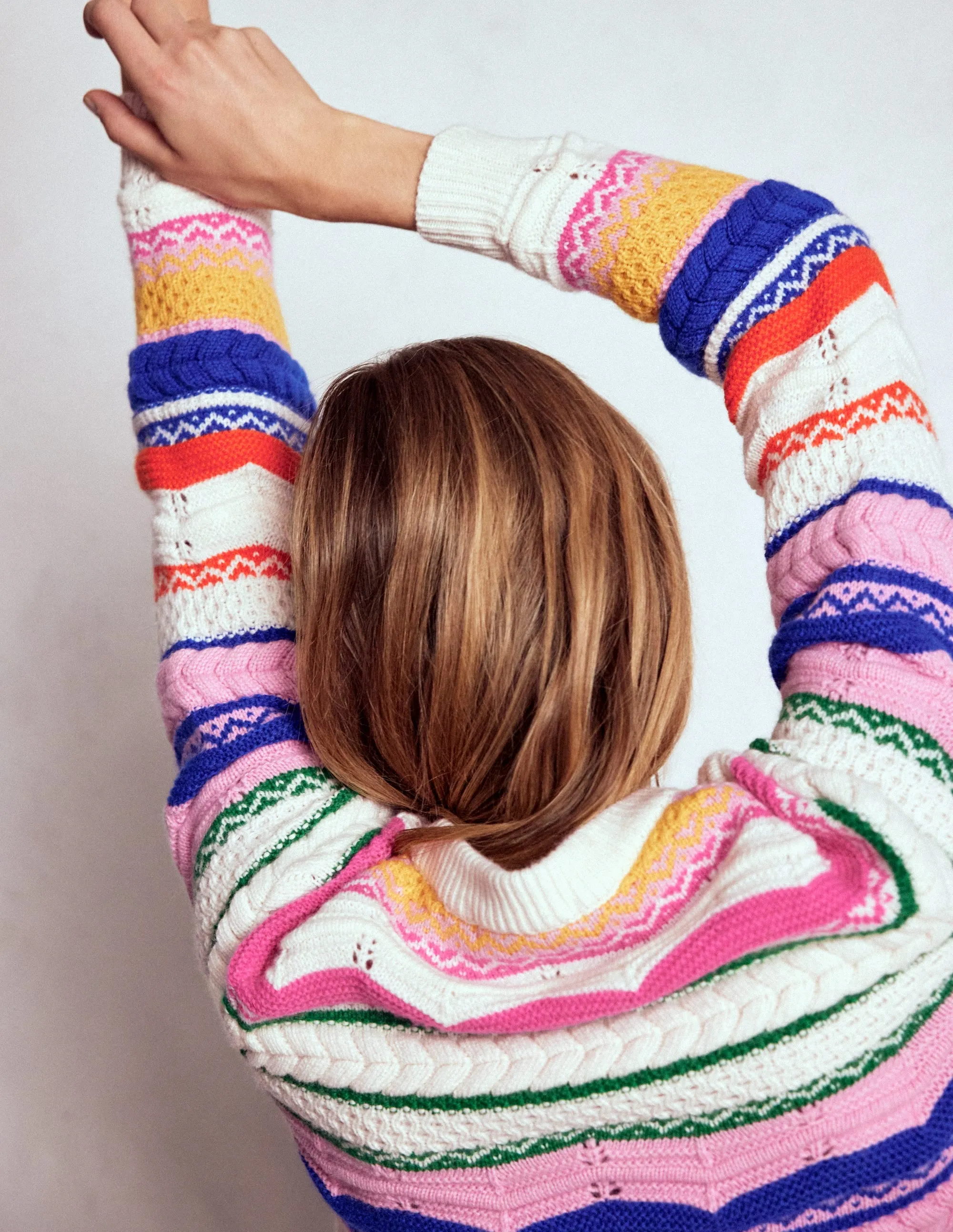 Textured Fair Isle Jumper-Multi Simple Comforted