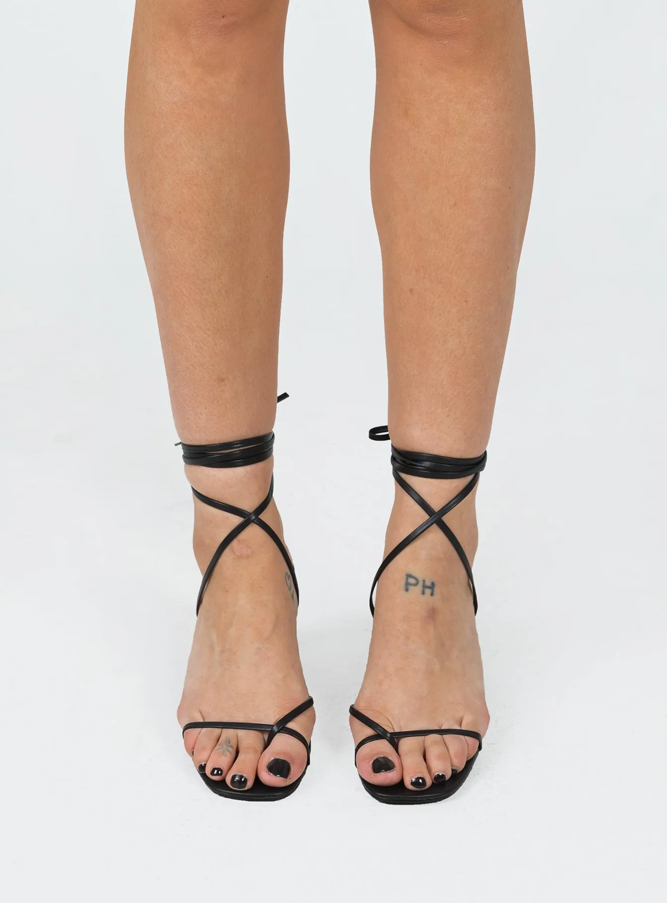 The Lena Heels Black Travel Friendly Elastic laces