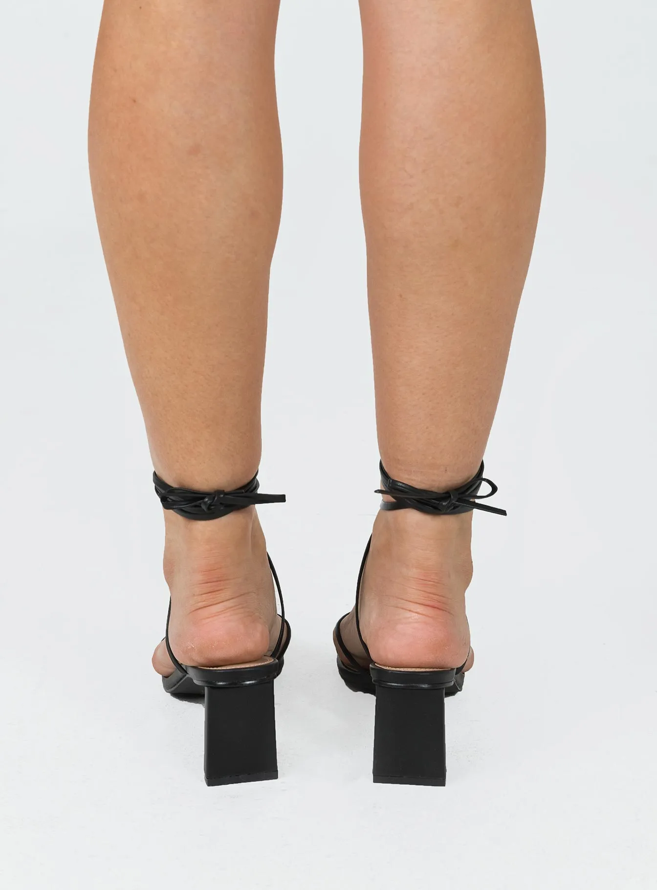 The Lena Heels Black Chunky Wedge Heels