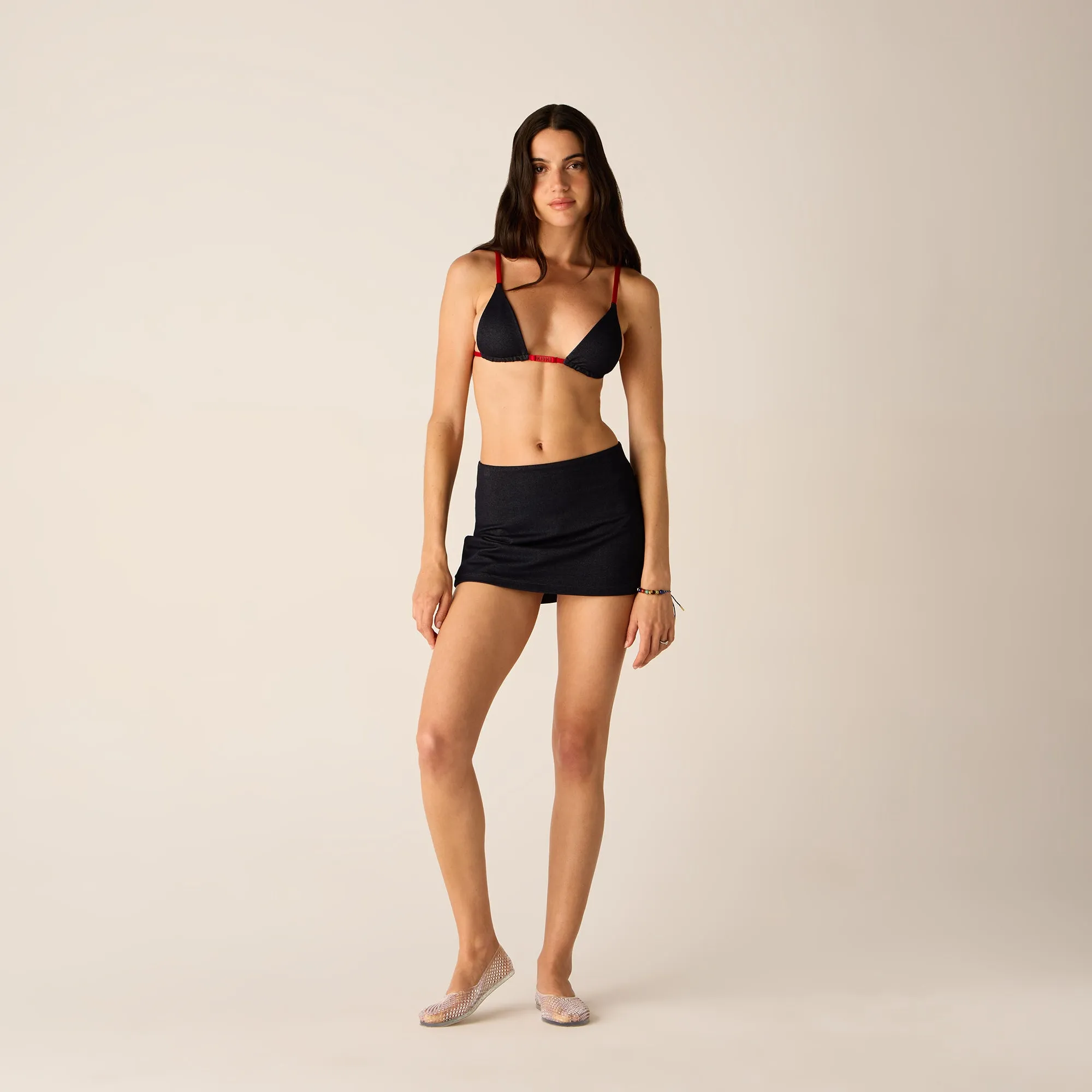 Tea length Vibe Shot Kith Women Vera Denim Skirt - Nocturnal