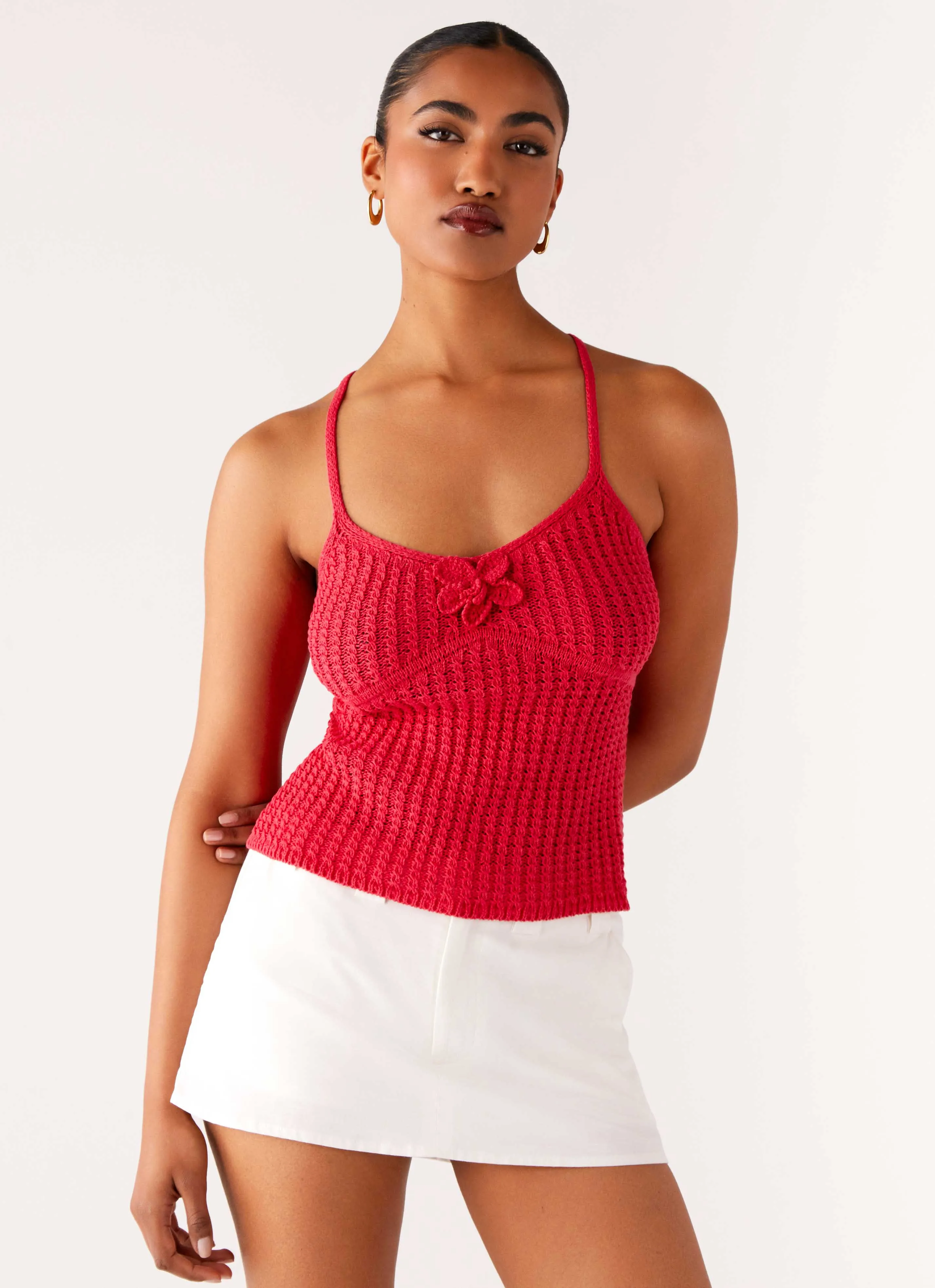 Tiare Crochet Top - Fuchsia Fresh Look