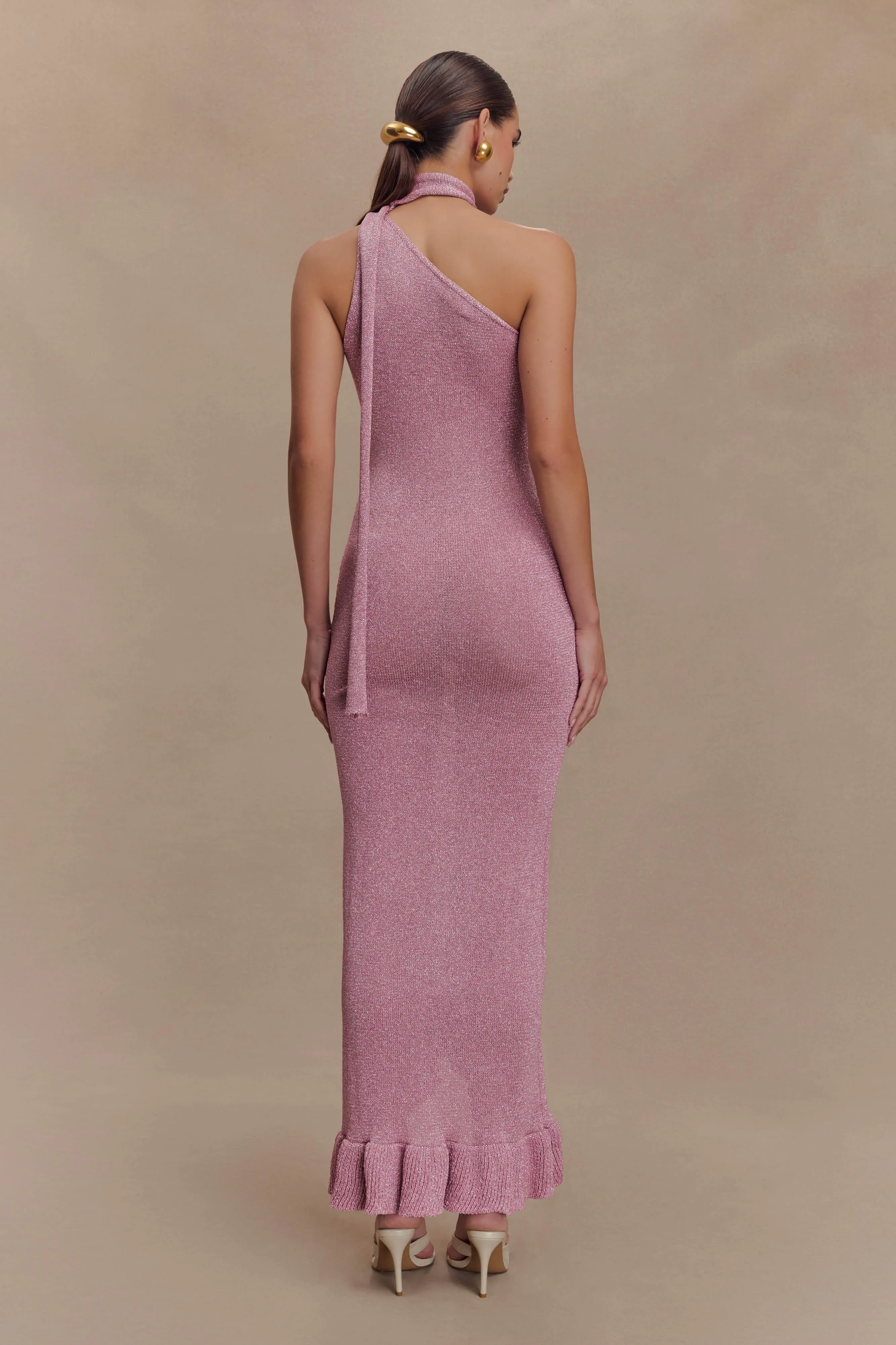 Celestino Floral Metallic Knit Maxi Dress - Pink Fall Mood