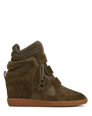Demmi Khaki Leather/Suede Reinforced Form Weather Resistant User Teen Pick