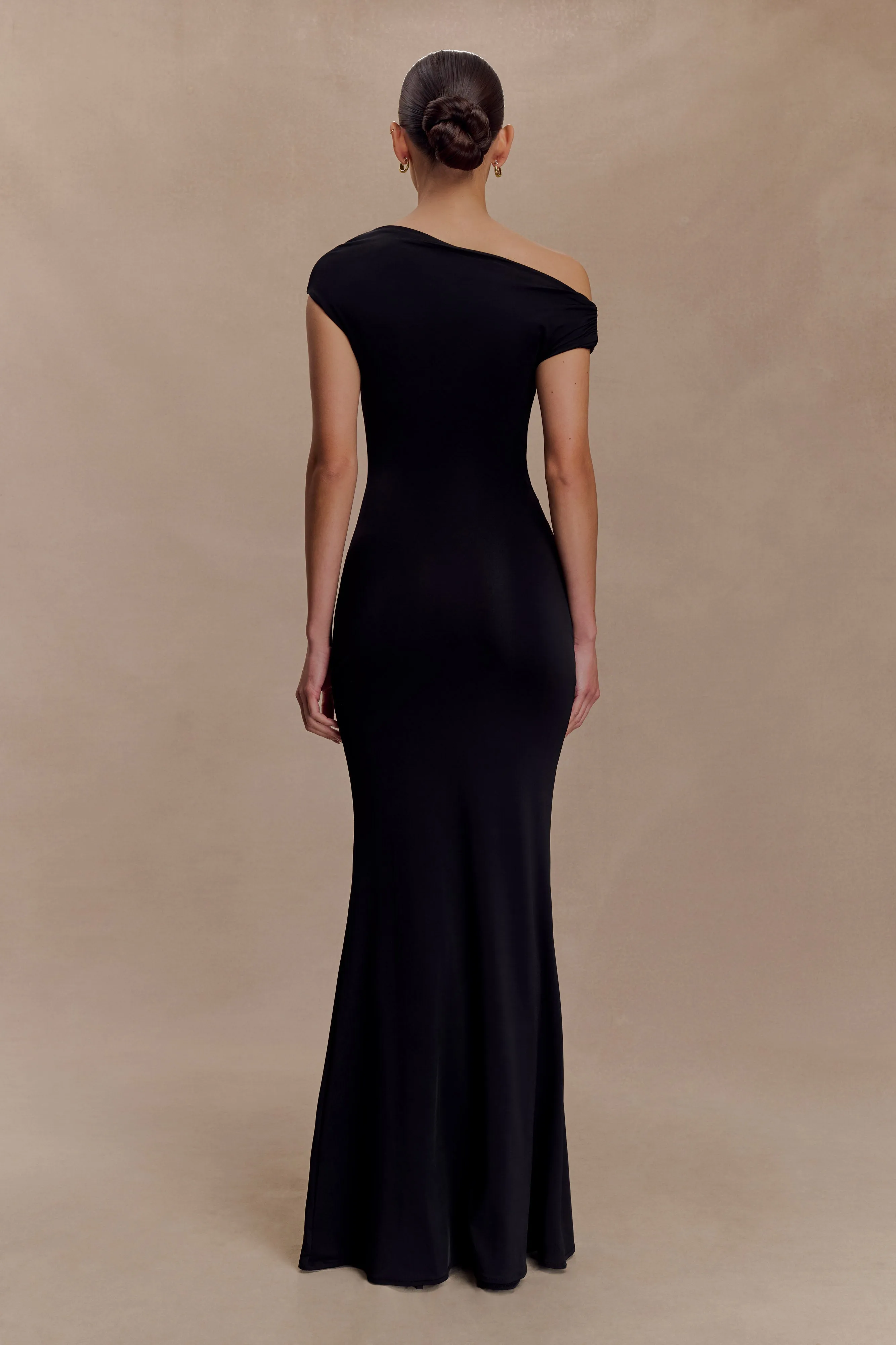 Winter Layering Kinsley Slinky Maxi Dress With Hardware - Black