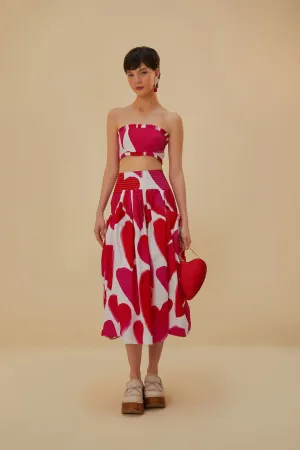Soft Motion Outfit Ideas Off-White Painted Hearts Midi Skirt